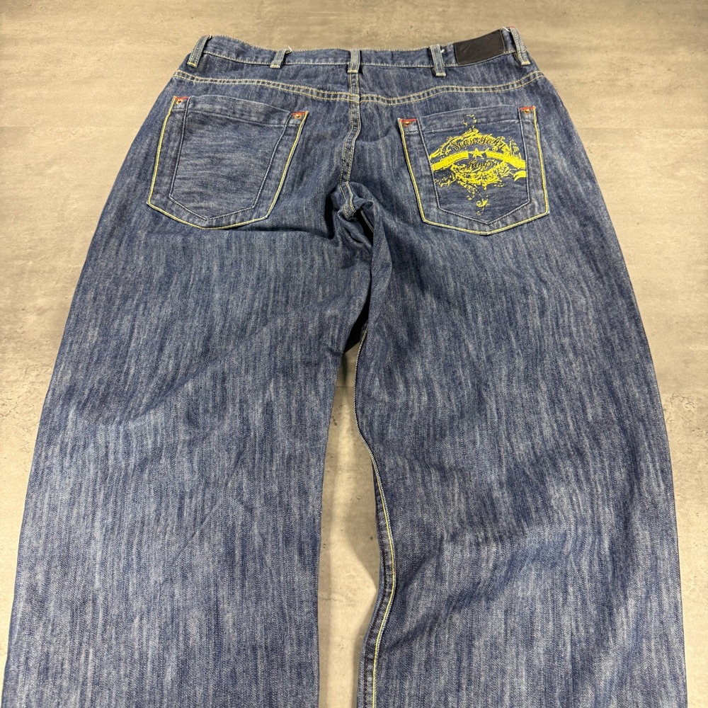 Vintage Sean John Jeans 38‎ Fit 39x27 Baggy Wide Leg Denim HipHop Skater Pinkman